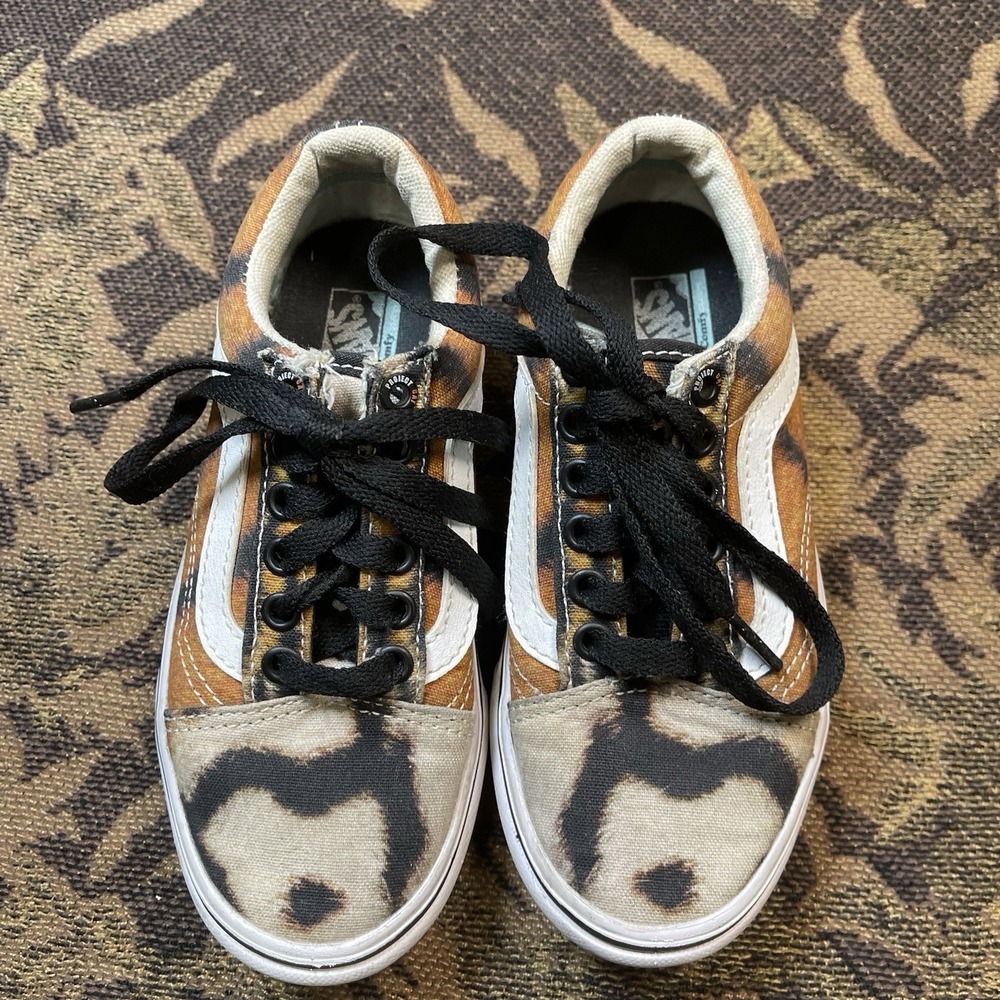Vans Old Skool Comfy Cush x Discovery Project CAT Tiger Kids Shoes US Size 12c